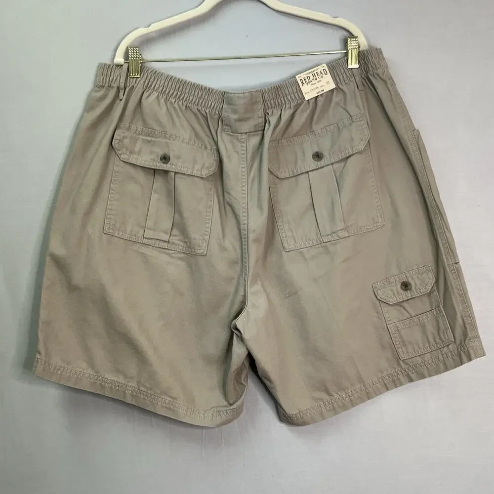 Red Head Brand Co Shorts Mens 42 Khaki Beige Beachcomber Cargo Flat Front‎